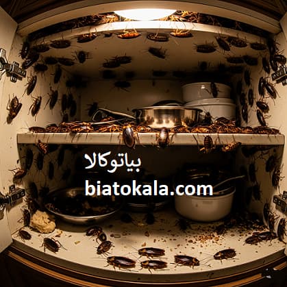 سوسک در کابینت اشپزخانه